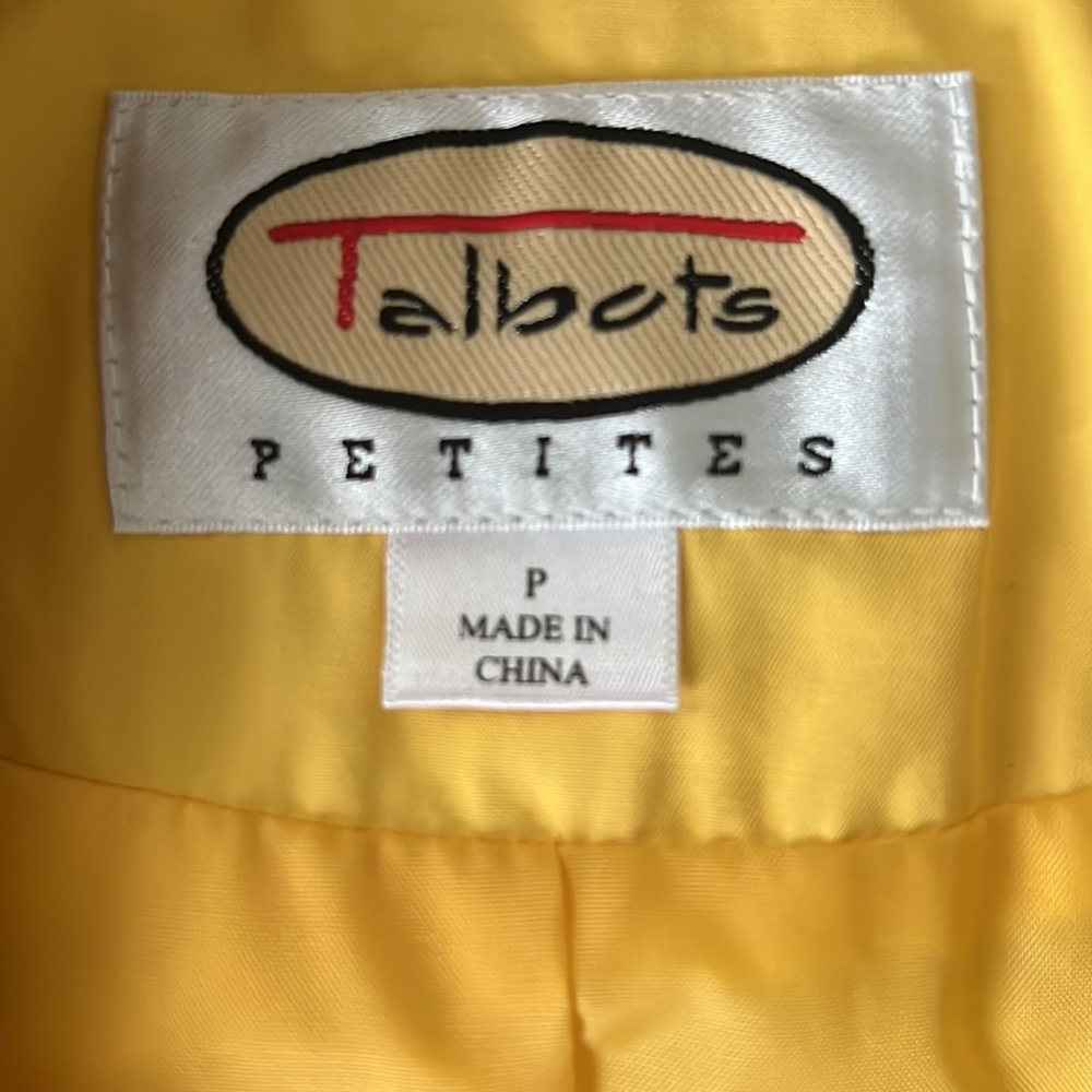 Talbots Petite Yellow Rain Jacket - image 6